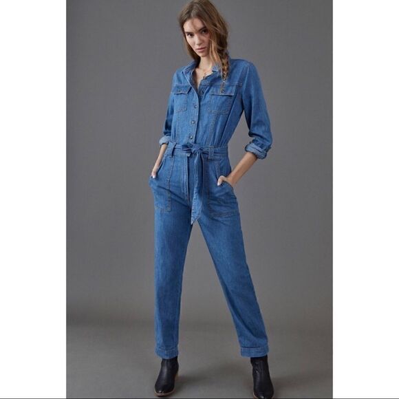 NEW Anthropologie Pilcro Kora Classic Denim Butto...